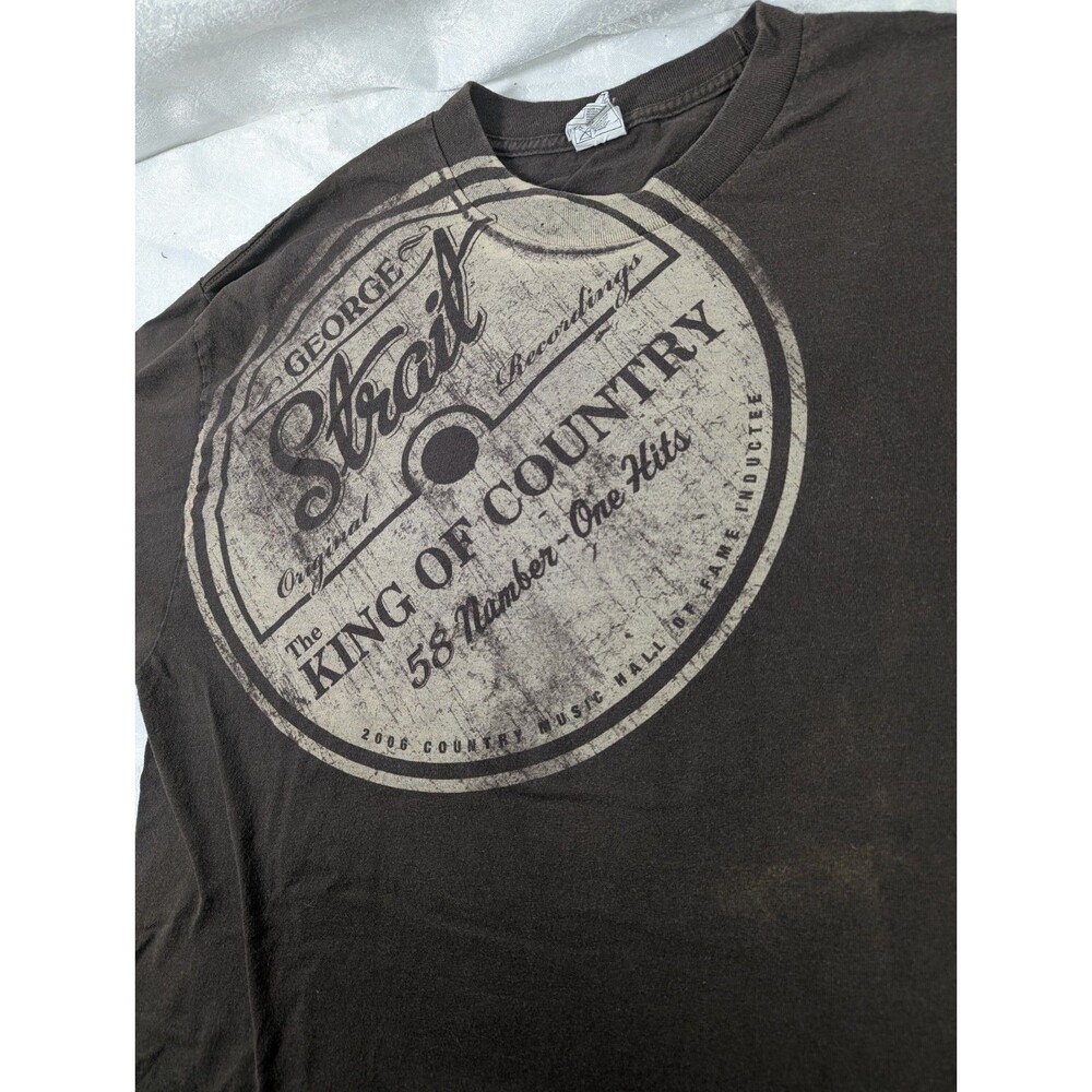 George Strait 2012 Tour Shirt Mens XL King of Country 58 #1 Hits Brown Concert
